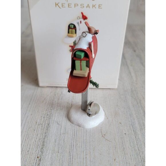 Hallmark 2006 holiday mail glitter mailbox bunny ornament Xmas - Picture 2 of 7